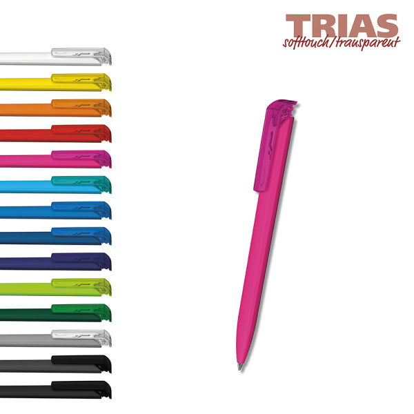 Klio-Eterna - Trias softtouch/transparent - Druckkugelschreiber
