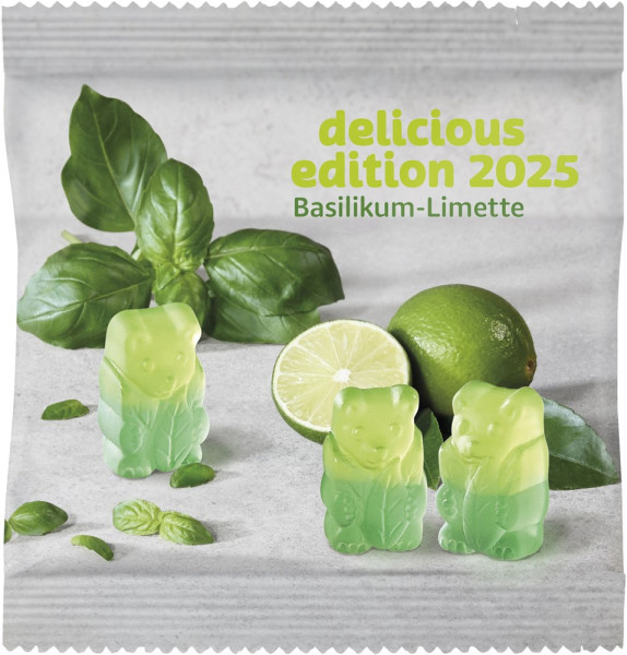 Vegane Basilikum-Limetten Bärchen im konventionellen Tütchen