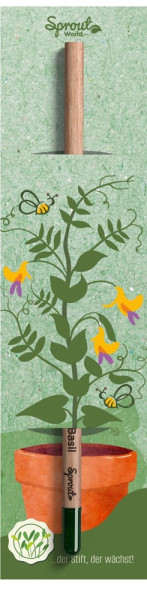 Bleistift mit grossem Ansteckkärtchen