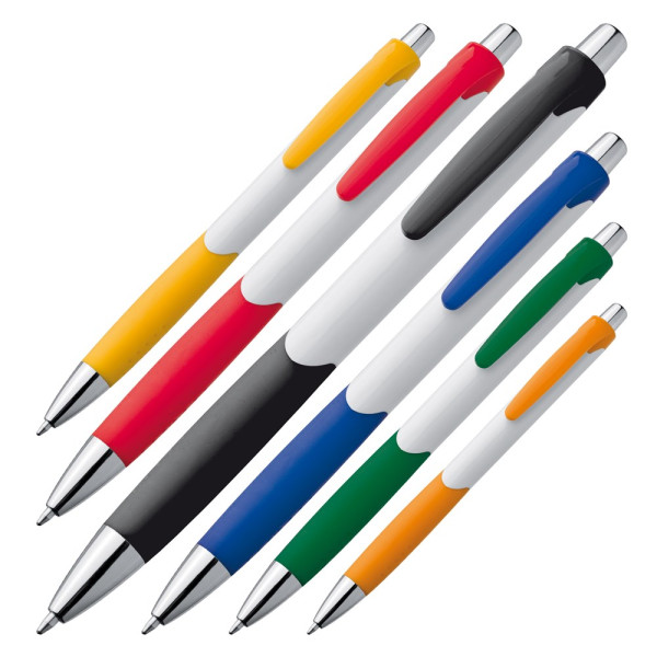 Kugelschreiber mit farbigem Gummigriff HARRIET