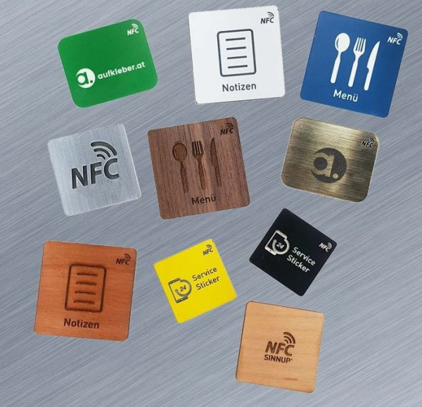 Individuelle NFC Aufkleber, Lasergravur