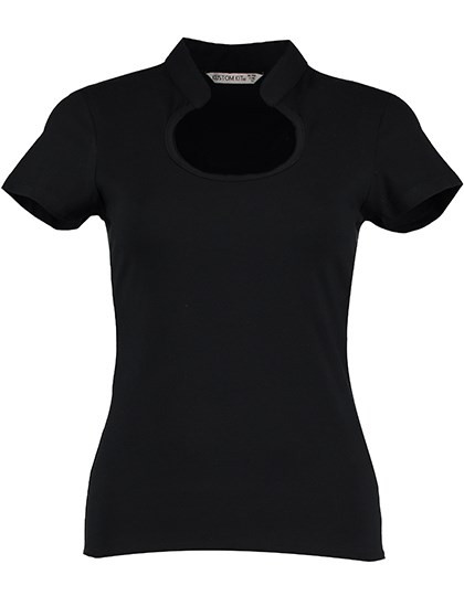 Kustom Kit - Women`s Regular Fit Keyhole Neck Top